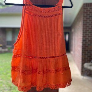Free People Orange Tank Large (L)